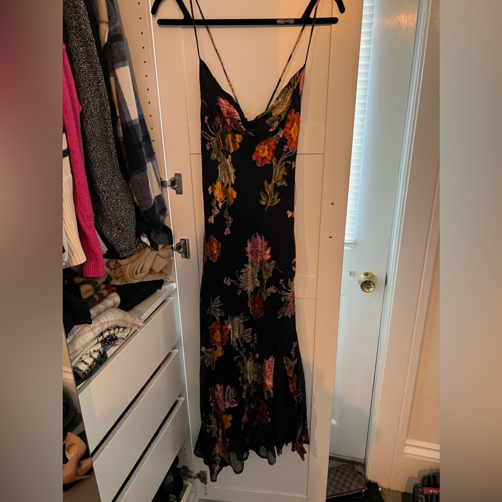 ASTR THE LABEL floral dress silk